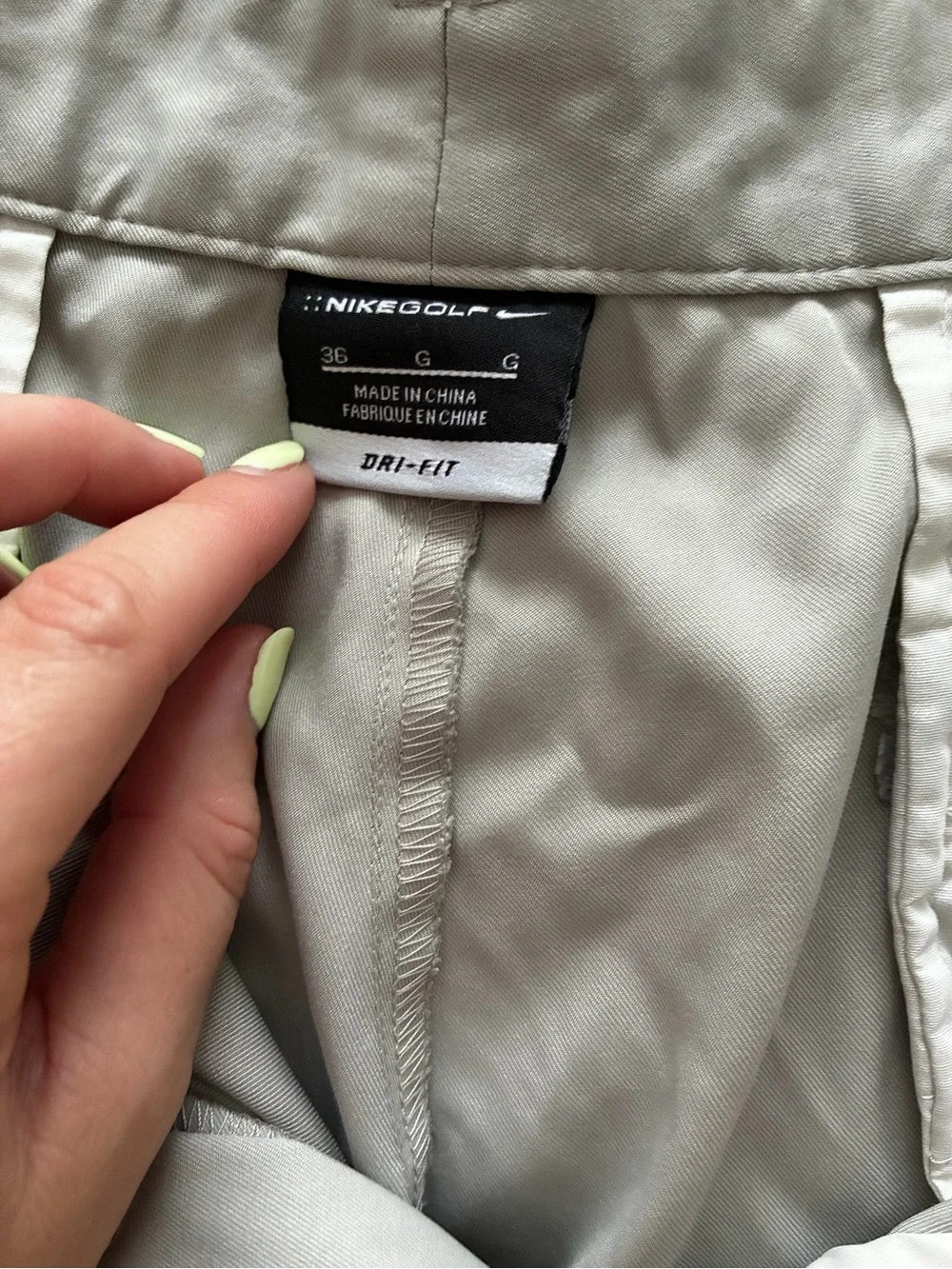 Nike Light Gray Flat-Front Men's Shorts
